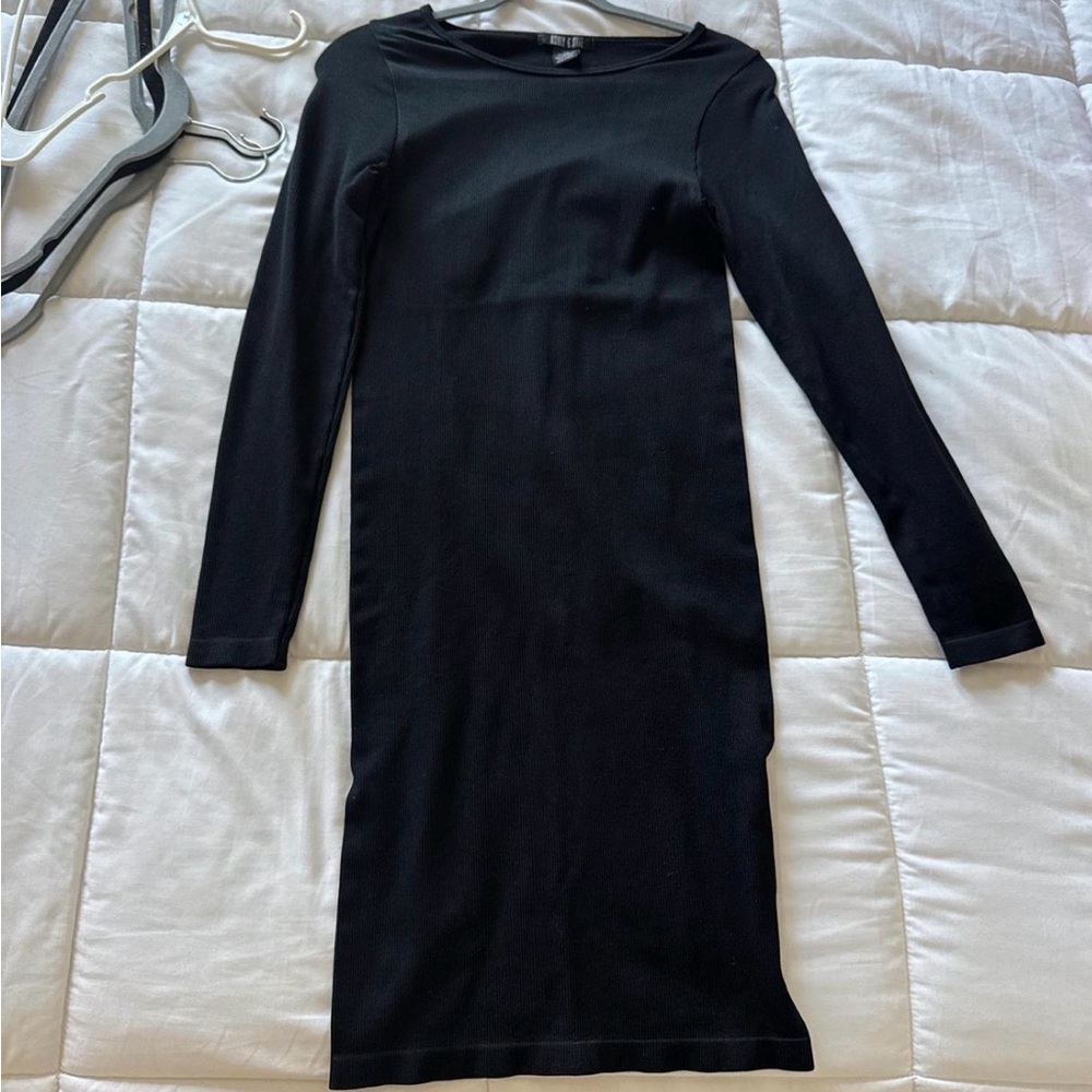 Elegant Black Long Sleeve Dress